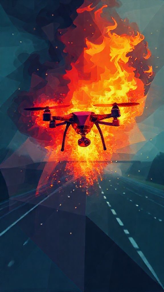 Drone Blaze On Uk Motorway Leaves Eyewitnesses Shaken