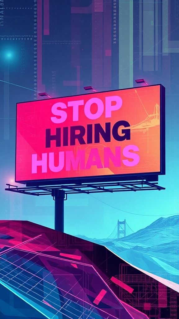 Tech Giants Shocking Billboard Sparks Outrage: Stop Hiring Humans Campaign Raises Questions About Ais Dark Side